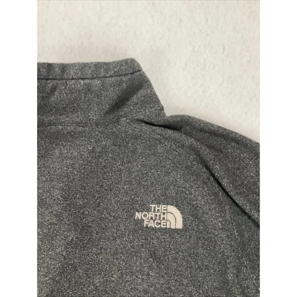 Vintage The North Face Full Zip Grey Fleece Jacket Adjustable Gorpcore worn-in M